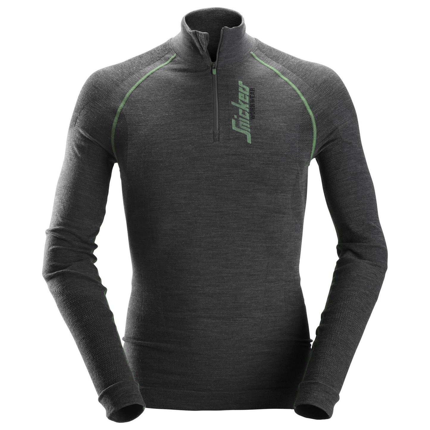 Snickers Workwear - 9441 Camiseta interior de lana sin costuras con 1/2 cremallera FlexiWork