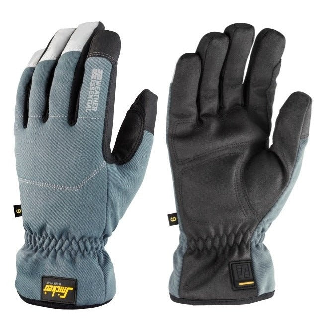Snickers Workwear - 9578 Pair of Weather Essential Gloves Grey/Black