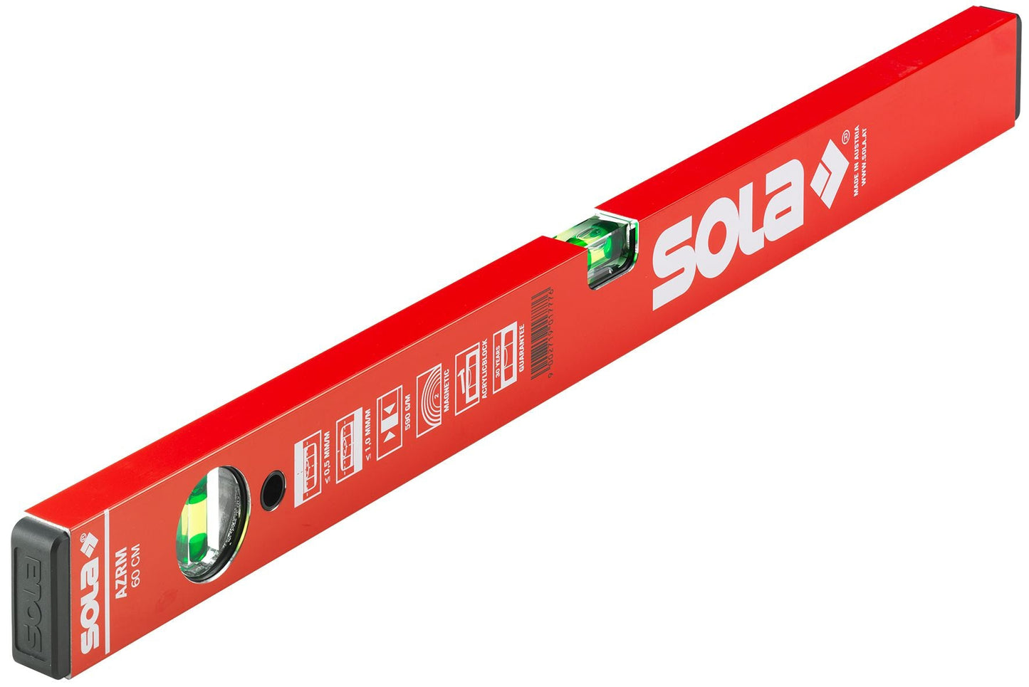 Sola AZRM80 - Nivel de burbuja de perfil tubular AZRM Magnético (800 mm) - Ferrotecnia