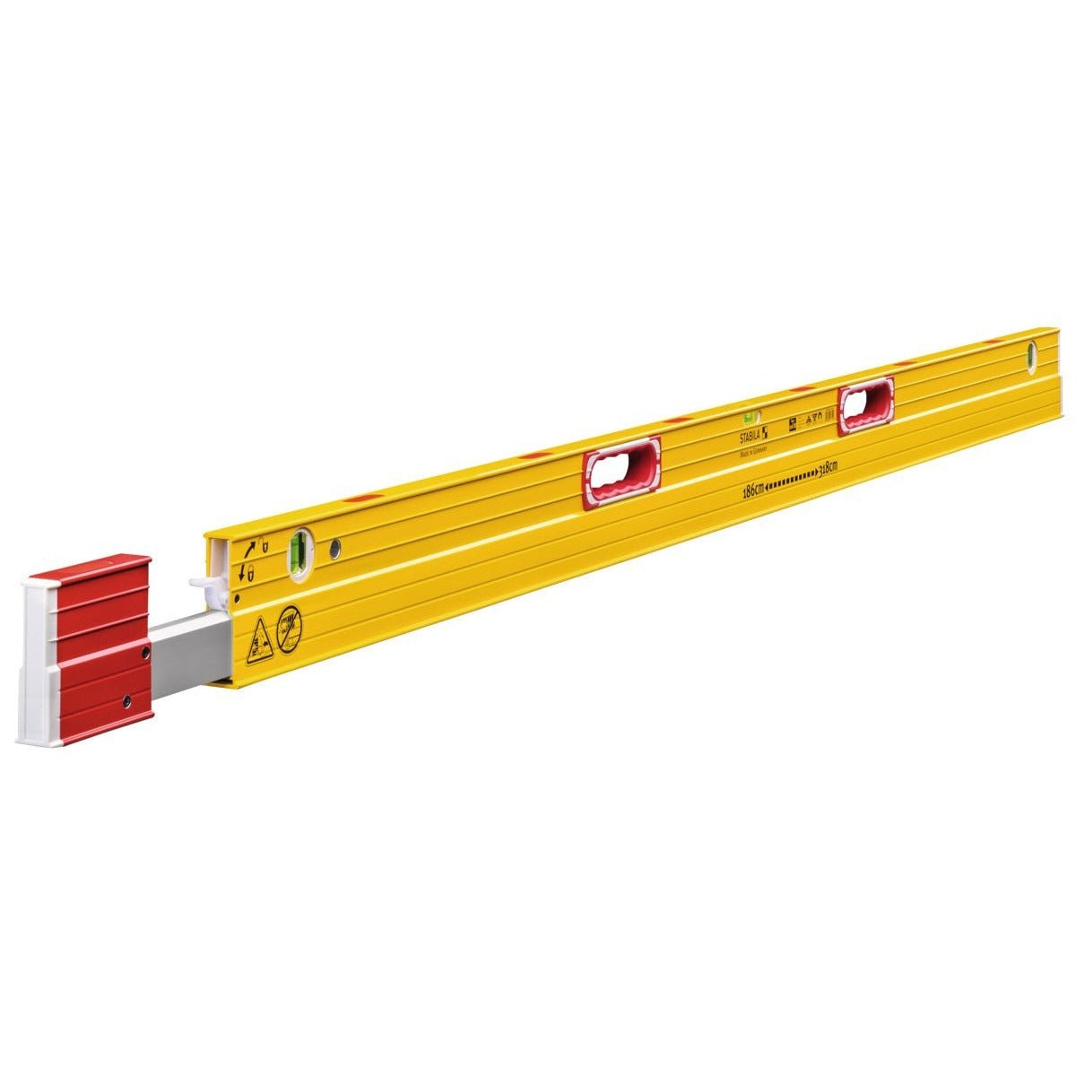 Stabila 177102 - Nivel de burbuja telescópico modelo 106 TM, 186–318 cm