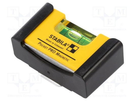 Stabila 179533 - Nivel de burbuja de bolsillo magnético Stabila POCKET LEVEL PRO con funda para cinturón - Ferrotecnia