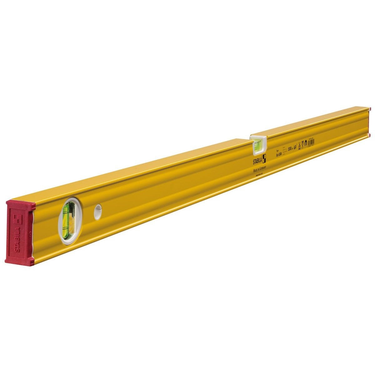Stabila 191801 - 100 cm 80ASM bubble level with magnetic base.
