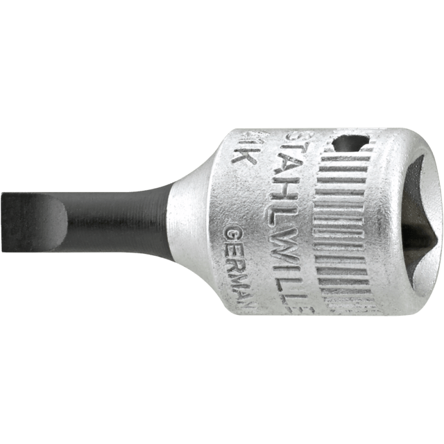 Stahlwille 01280008 - Llave de vaso para destornillador 1/4" 0,8 x 4 mm L. 28 mm
