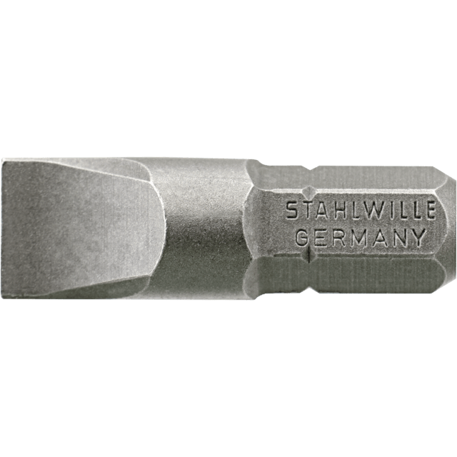 Stahlwille 08070125 - Punta de 1/4" con cabeza ranurada 0,8x5,5 mm L.28 mm