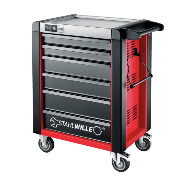 Stahlwille 81200162 - Red tool trolley, 6 drawers