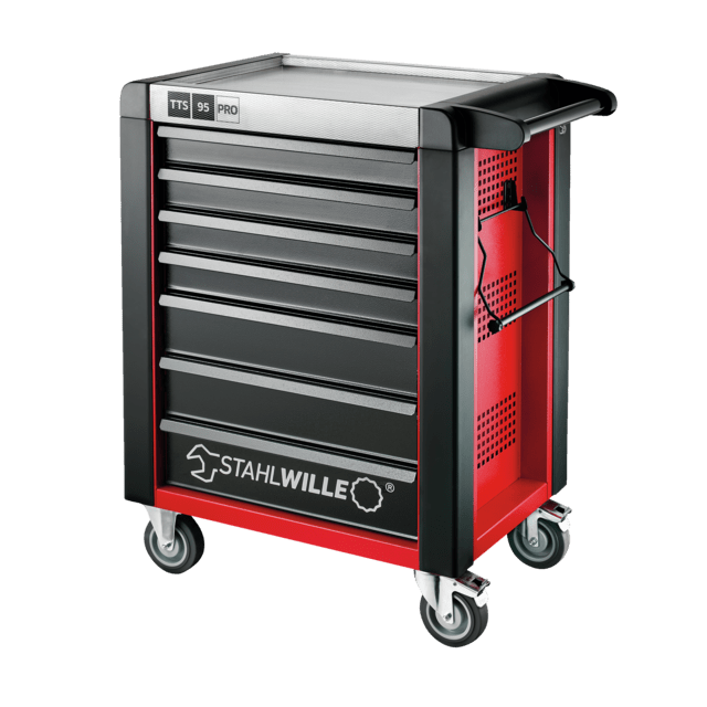 Stahlwille 81200165 - Red tool trolley, 7 drawers