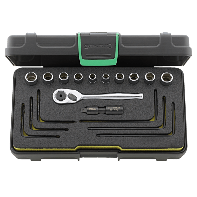 Stahlwille 96016304 - 1/4" 18 Piece Socket Set