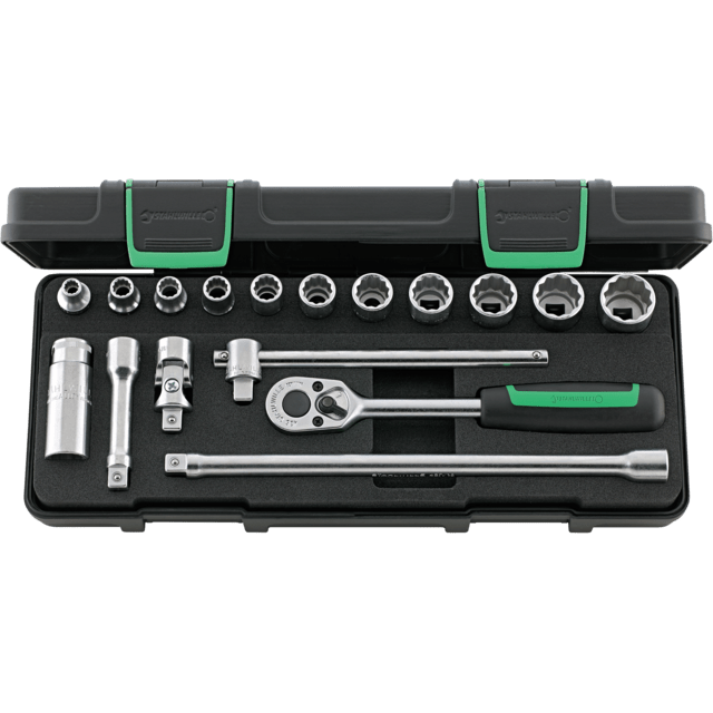 Stahlwille 96025204 - 3/8" 17 Piece Socket Set