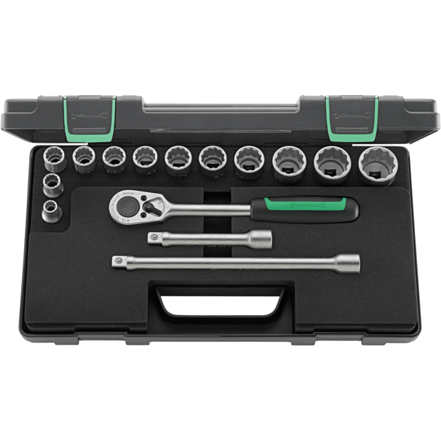 Stahlwille 96031435 - 1/2" 15 Piece Socket Set