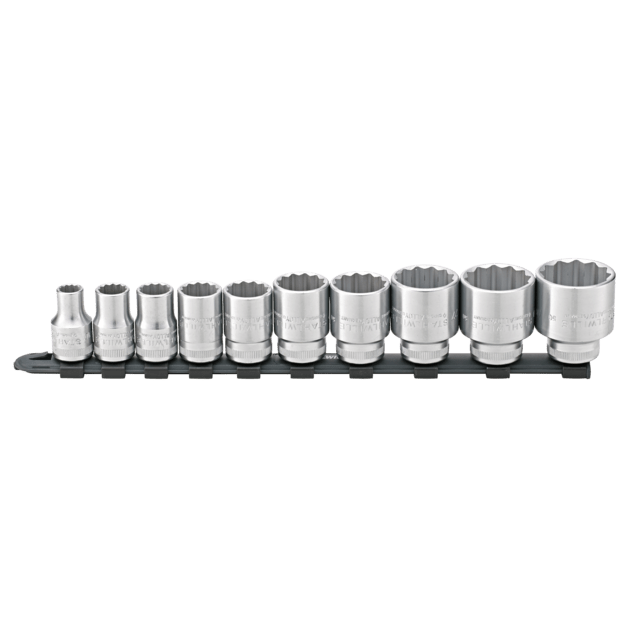 Stahlwille 96053010 - 1/2" Drive Socket Set with Socket Rail, 10 Pieces