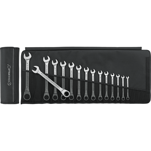 Stahlwille 96401715 - Juego de llaves combinadas de carraca 8 - 24, 15 piezas - Ferrotecnia