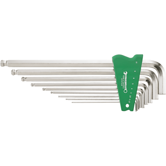 Stahlwille 96432603 - L-shaped Ball End Hex Key Set 1.5-10 mm 9