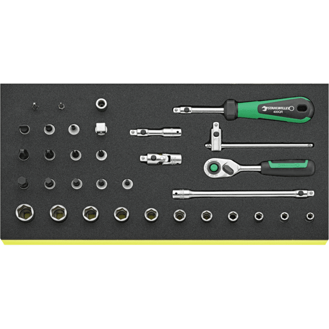 Stahlwille 96830365 - Juego de llaves de vaso QuickRelease 1/4" TCS 33 piezas - Ferrotecnia