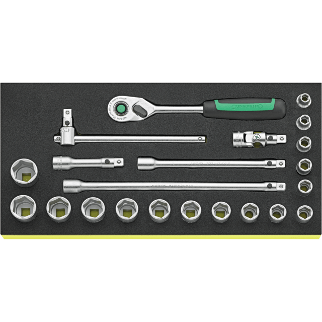 Stahlwille 96830367 - QuickRelease 1/4" TCS 21-Piece Socket Set