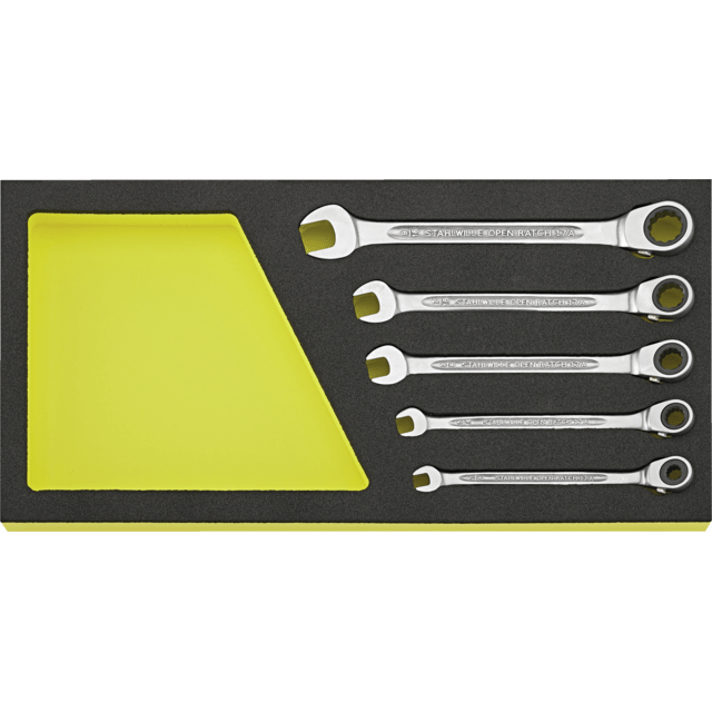 Stahlwille 96830653 - TCS 5-Piece Ratchet Combination Wrench Set