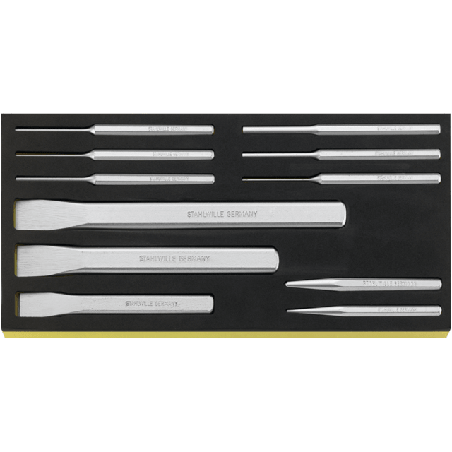 Stahlwille 96838754 - 11-piece chisel and punch set
