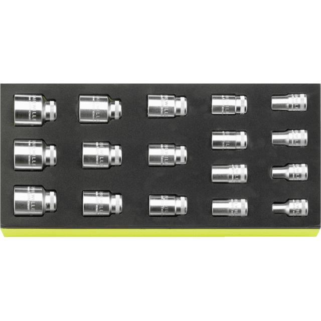 Stahlwille 96838780 - Juego de llaves de vaso 1/2" TCS 17 piezas - Ferrotecnia