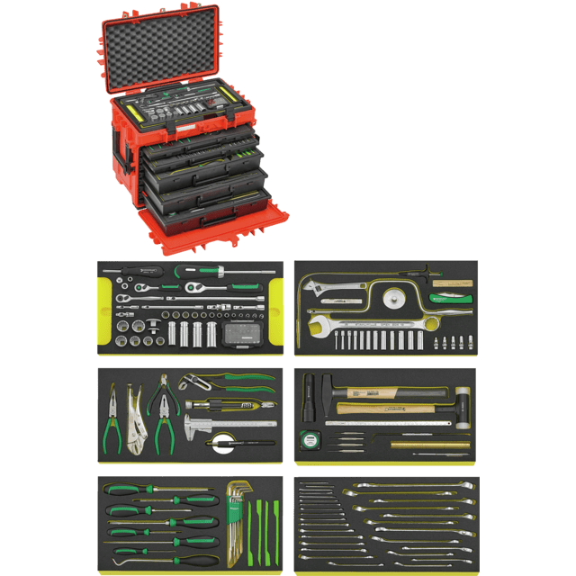 Stahlwille 98814930 - 163-piece line maintenance tool set