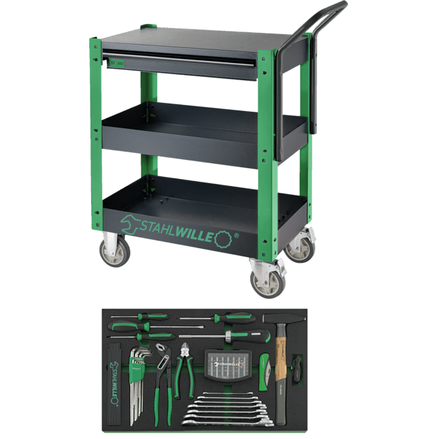 Stahlwille 98830176 - Tool Set + Service Trolley 37 pieces