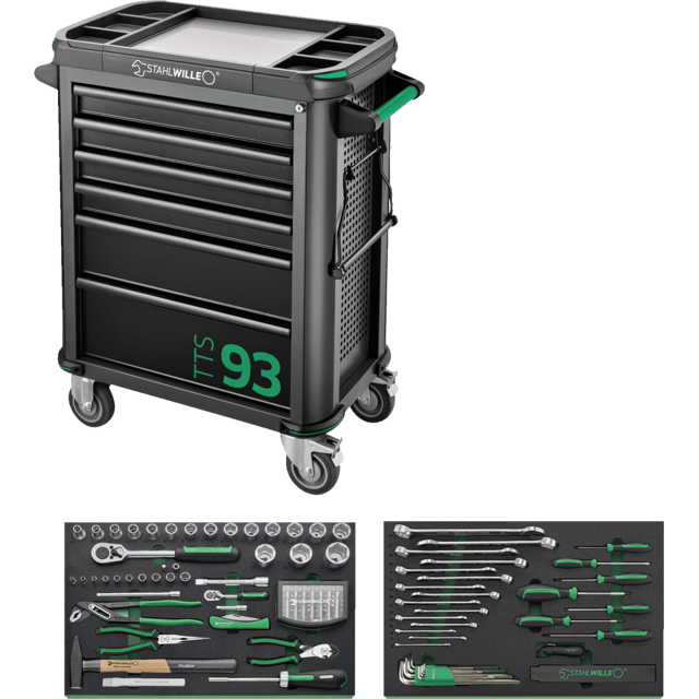 Stahlwille 98830177 - Tool set + tool trolley 130 pieces