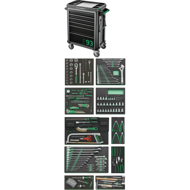 Stahlwille 98830180 - QuickRelease Tool Set + Tool Trolley 250