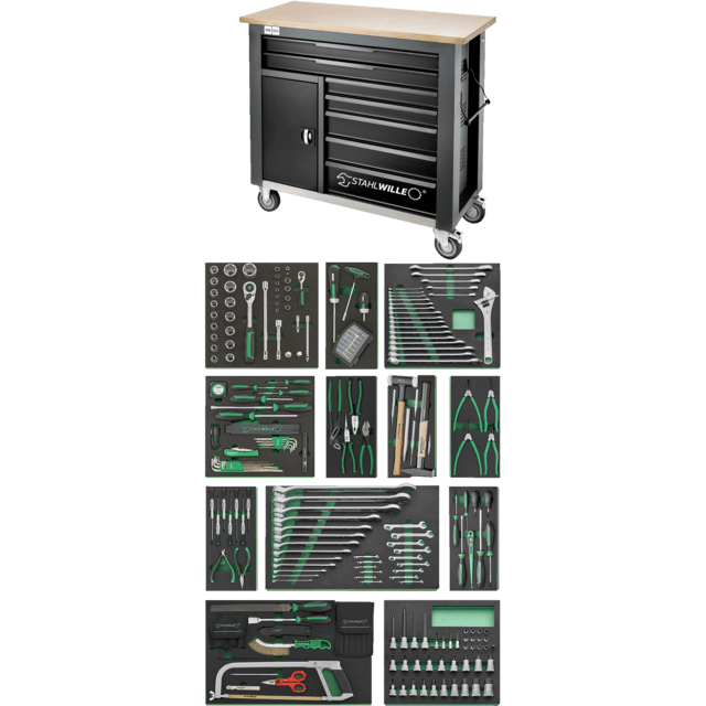 Stahlwille 98830195 - QuickRelease Tool Set + Workbench 267 pieces