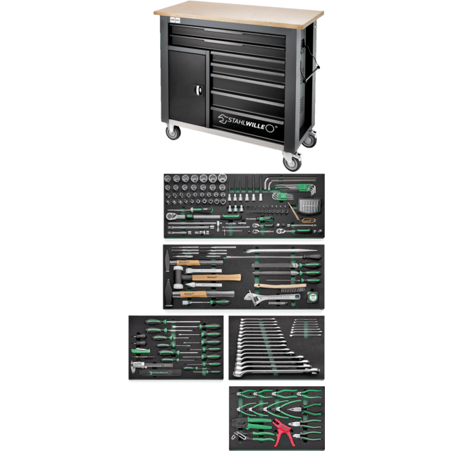 Stahlwille 98830204 - QuickRelease Tool Set + Workbench 238 Pieces