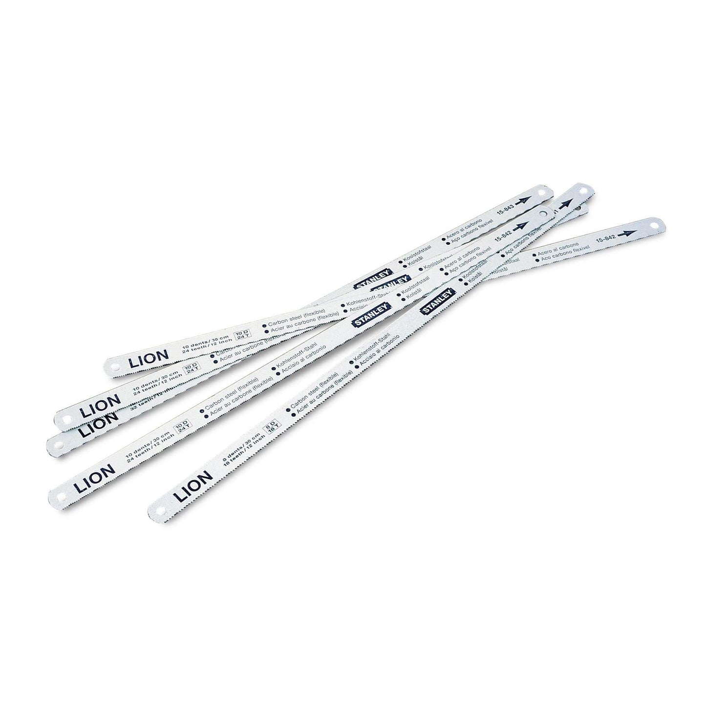 Stanley 0-15-801 - Hojas de sierra para metal Lion de 300 mm en acero al carbono, 5 uds