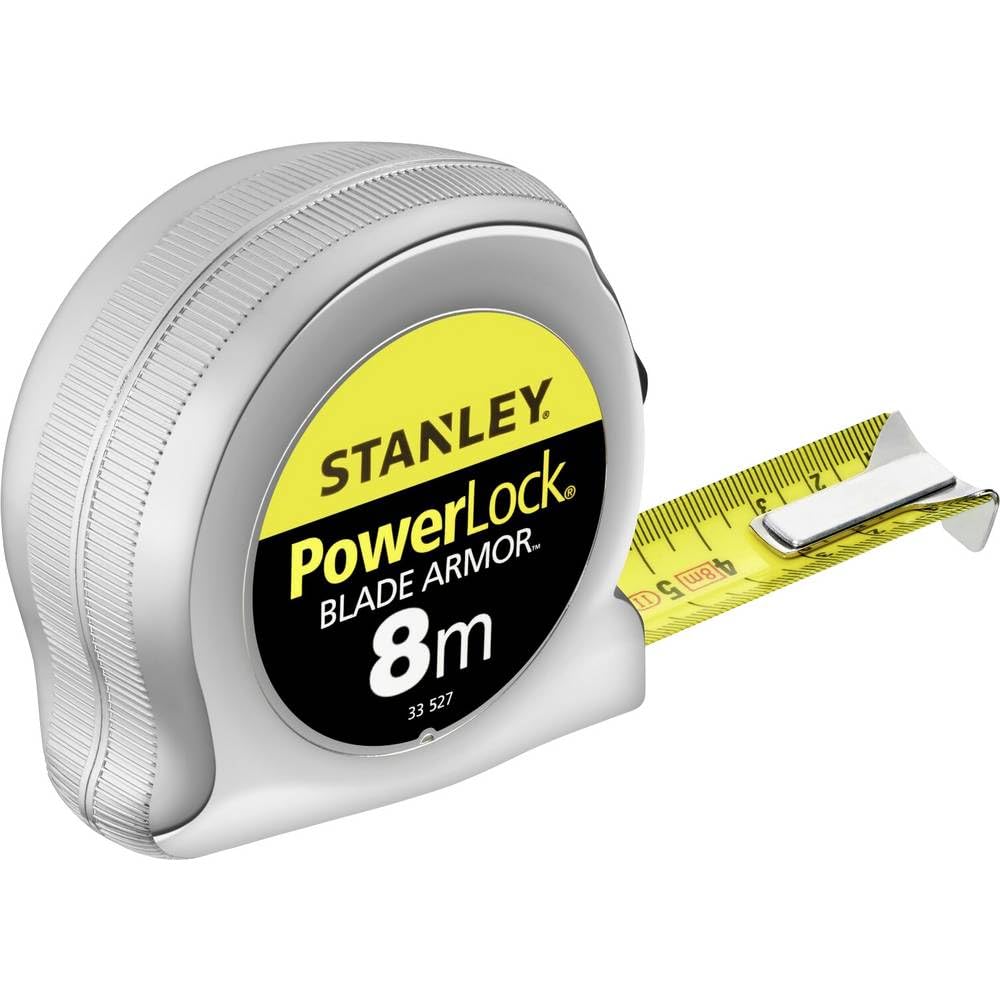 Stanley 0-33-527 - Flexómetro Micro Powerlock Blade Armor de 8 m x 25 mm