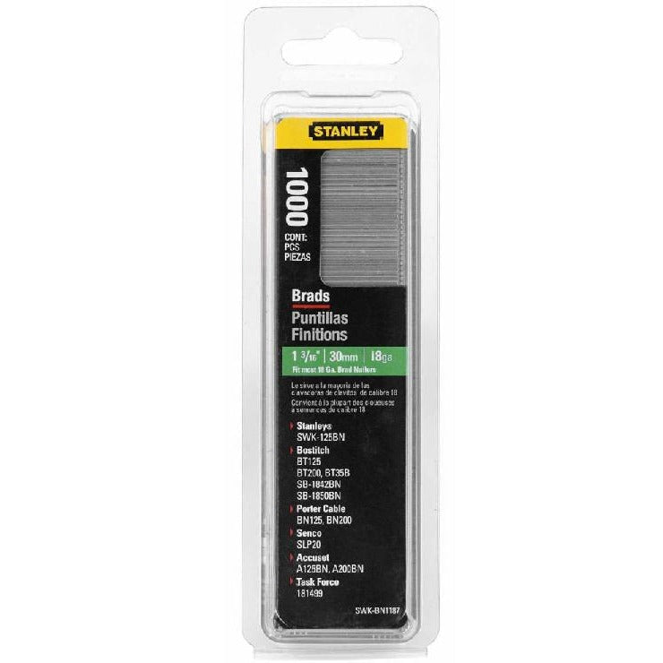 STANLEY 1-SWKBN1187T - Clavo / brad 8 / 300 / e / tipo j - 30mm - 1000 u. - Ferrotecnia