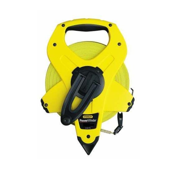 Stanley 2-34-777 - Cinta métrica en Caja Abierta Power Winder, 100 m x 13 mm