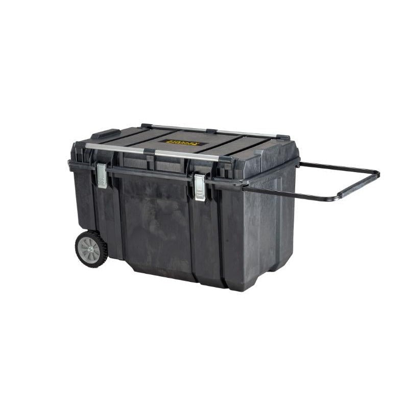 STANLEY FATMAX Arcón de transporte 240L, Rieles de aluminio en la tapa, Ruedas grandes, Cierres metálicos, Asa telescópica, Protección IP65, FMST1-75531 - Ferrotecnia