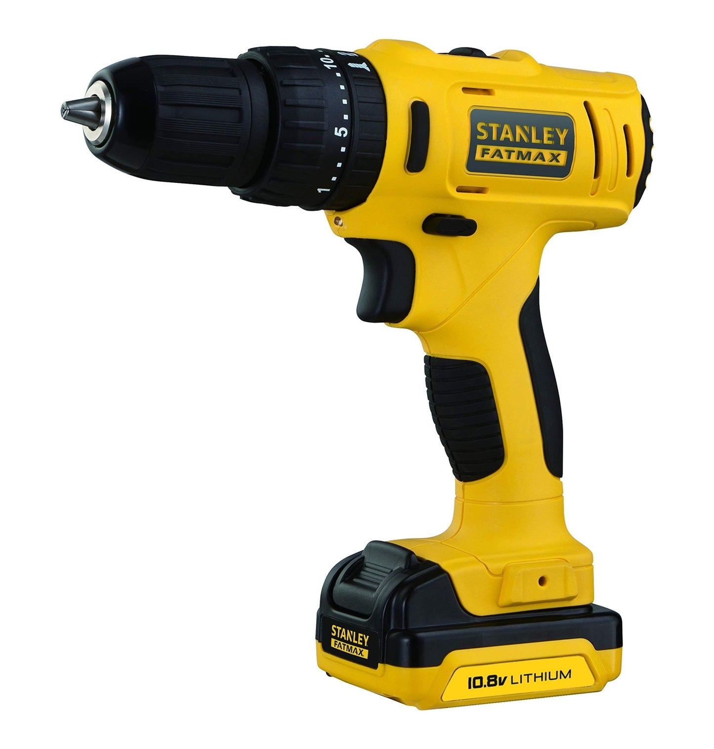 Stanley Fatmax FMC021S2-QW - Taladro percutor 10.8V, 22.500 ipm, con 2 baterías de litio 1.5Ah y maletín