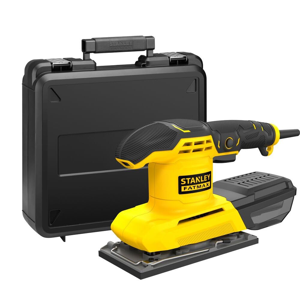 STANLEY FATMAX FMEW214K-QS - Lijadora orbital 280W, 1/3, Ø órbita 2 mm, incluye maletín