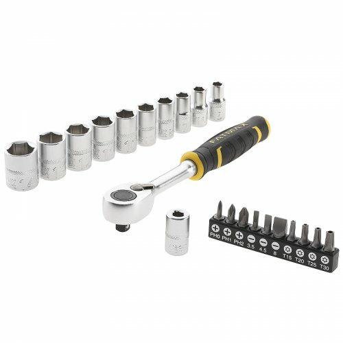 STANLEY FATMAX FMMT82681-0 - Juego de trinquete 1/2" 120 dientes + puntas