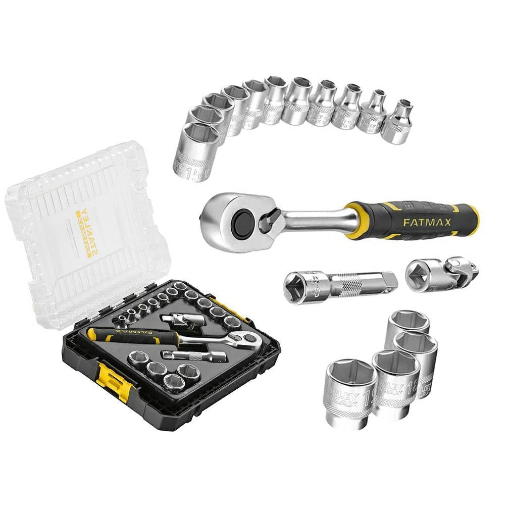 Stanley FatMax FMMT98102-0 - Juego de vasos y accesorios 3/8" 18 piezas, modulo PRO-STACK - Ferrotecnia