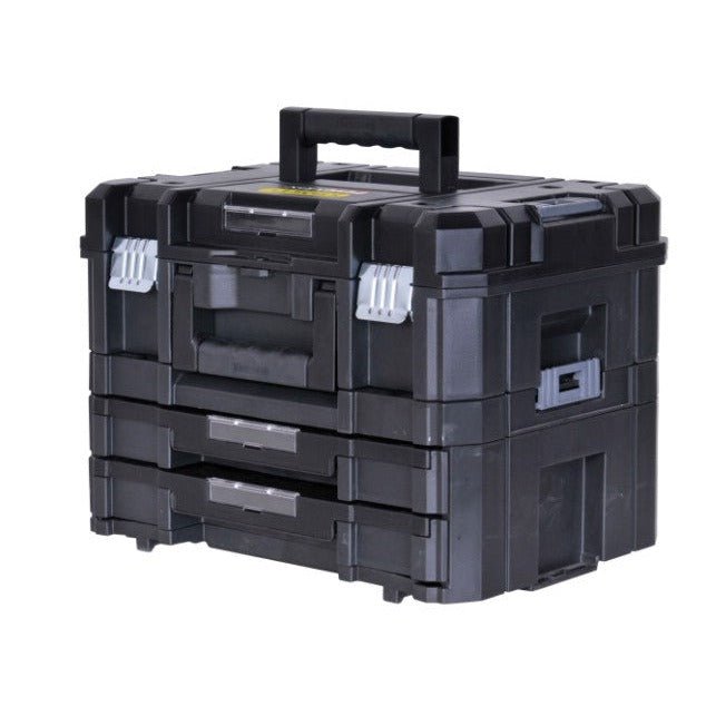 STANLEY FATMAX Maleta Multiusos con Cajonera Doble PRO-STACK II y IV, Versátil, Apilable y Resistente, Dimensiones: 42,8 x 31,5 x 17,6 cm, FMST1-71981 - Ferrotecnia