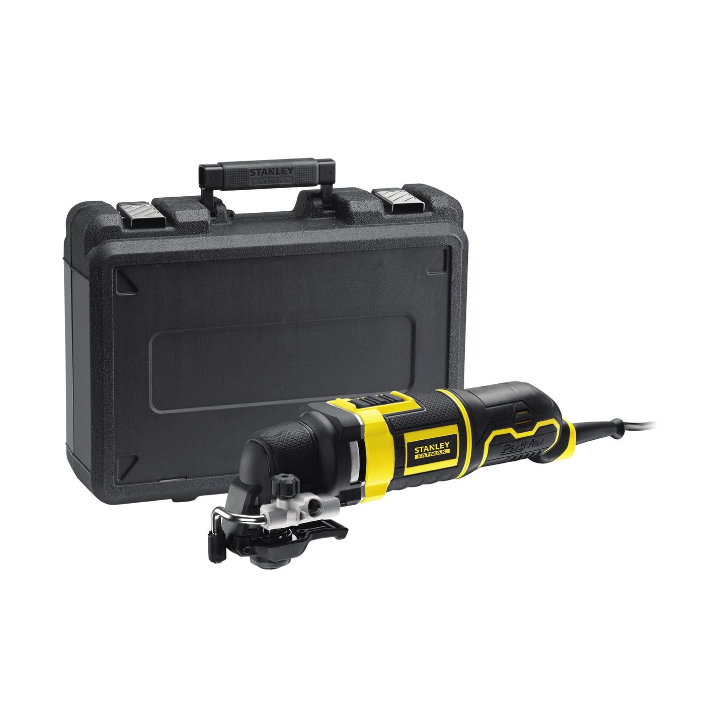 STANLEY FATMAX Multiherramienta Oscilante 300W, Cambio de Accesorios sin Herramientas, Velocidad Variable, Cortes Precisos y Eficientes, Incluye 18 Accesorios y Maletín - FME650K-QS