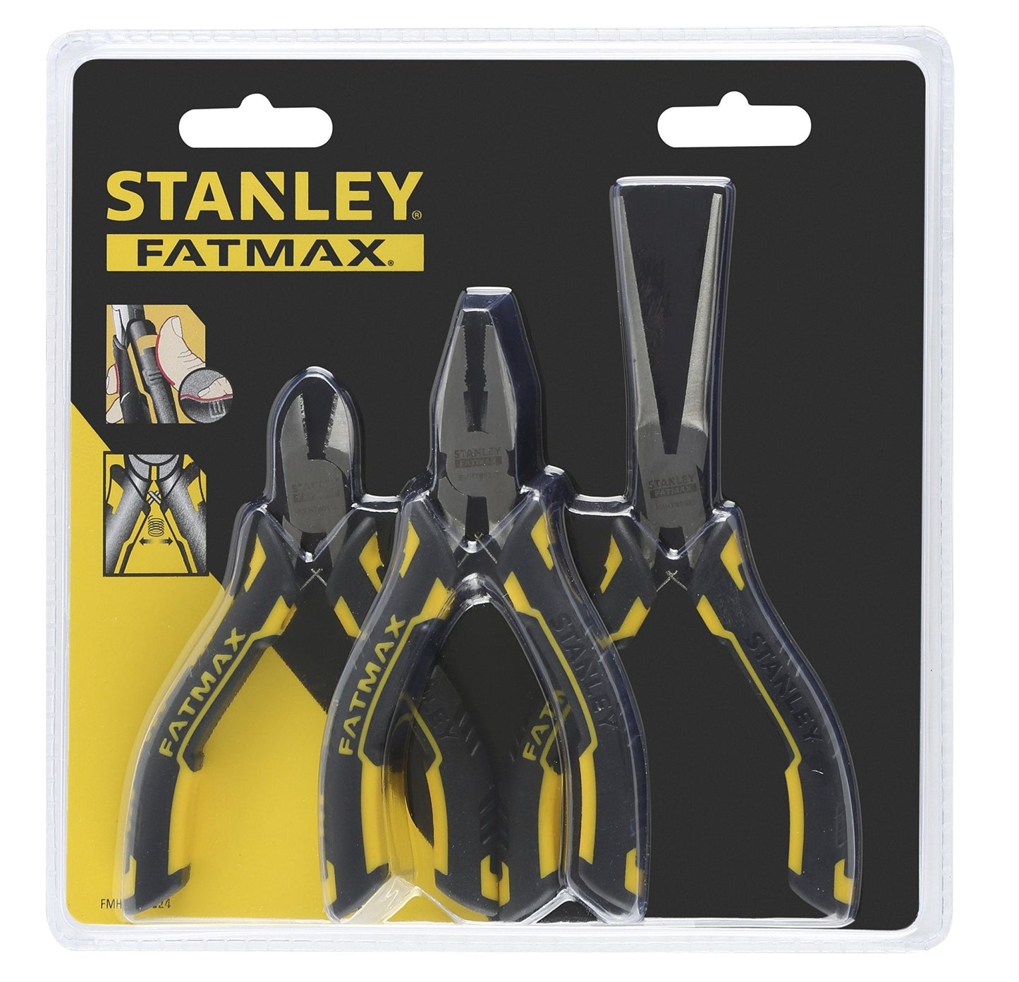 Stanley FMHT0-80524 - Juego de 3 mini alicates FatMax (universal, corte diagonal y boca larga)