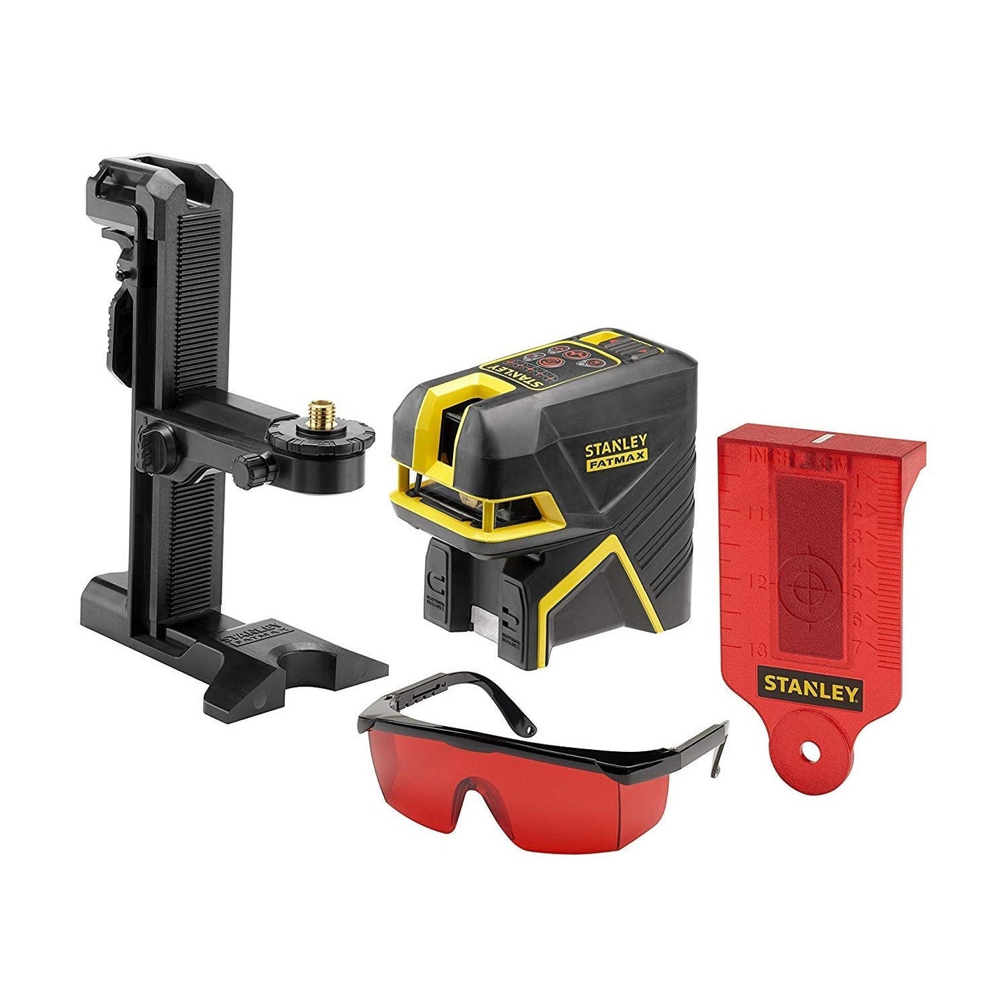 STANLEY FMHT1-77414 - Nivel laser de cruz + 2 puntos – Rojo. 20 metros (50 metros con detector) ±3mm/m - Ferrotecnia