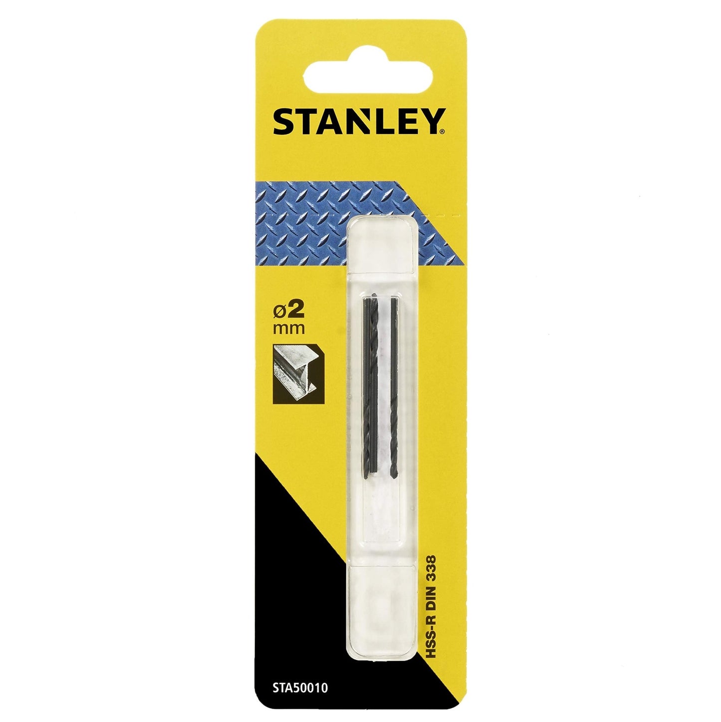 STANLEY STA50010-QZ - 3 Brocas HSS-R laminadas para metal ø 2mm