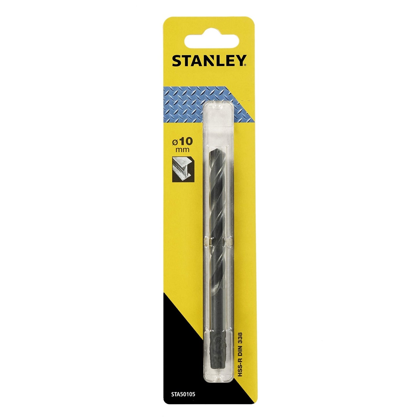 STANLEY STA50105-QZ - Broca HSS-R laminada para metal ø 10mm