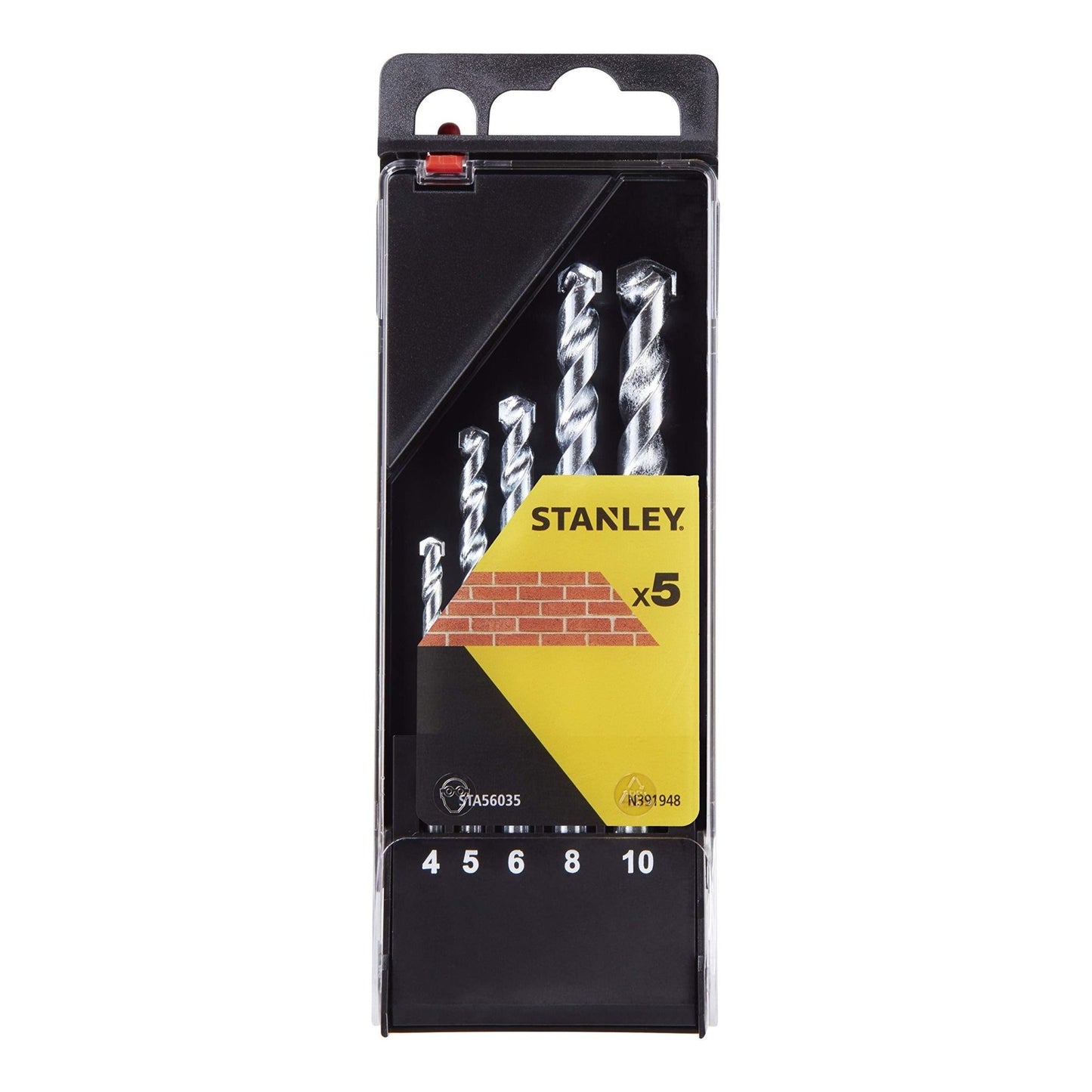 STANLEY STA56035-QZ - Cassette con 5 brocas para piedra ø 4, 5, 6, 8, 10 mm - Ferrotecnia