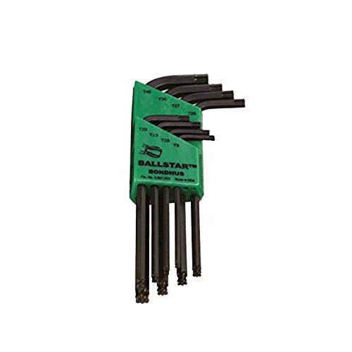 Bondhus 11332 - Set of 8 Bondhus ProGuard TORX® Ball Point L Keys (T9-T40)