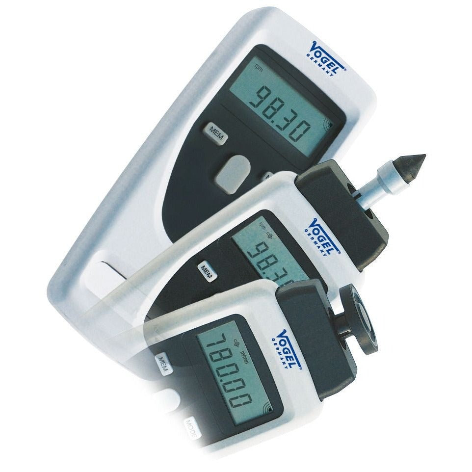 Vogel 270160 - Tachymètre électronique numérique à main (compteur de tours par minute), plage 1/min 1-99 999, distance de mesure maximale 600 mm (optiquement)