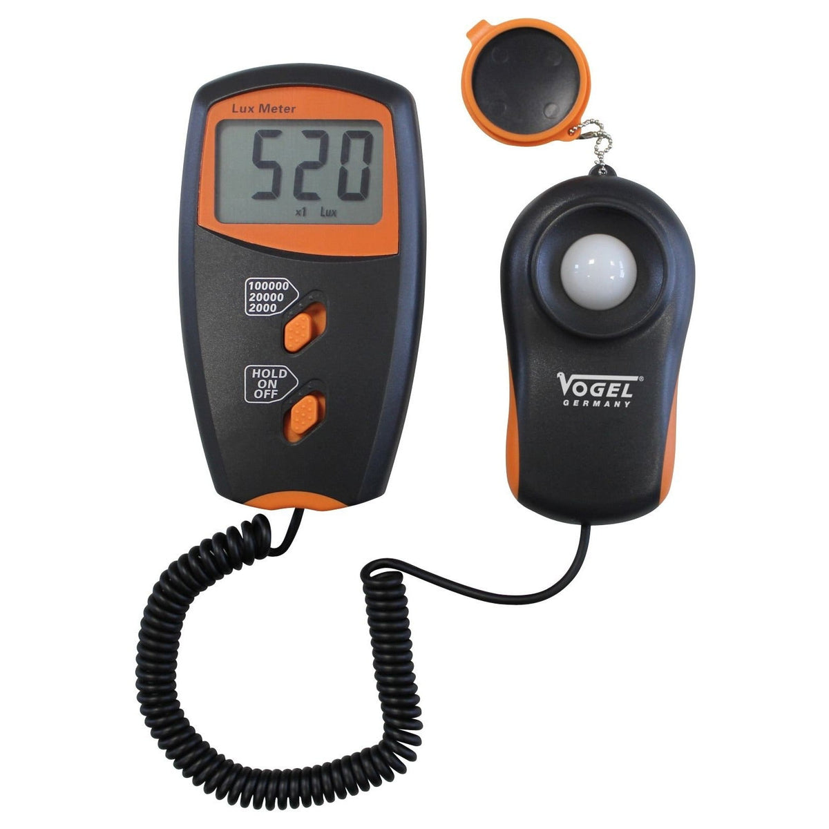 Vogel 640342 - Medidor de intensidad luminosa electrónico digital, Capacidad Lux: 1-100.000 - Ferrotecnia