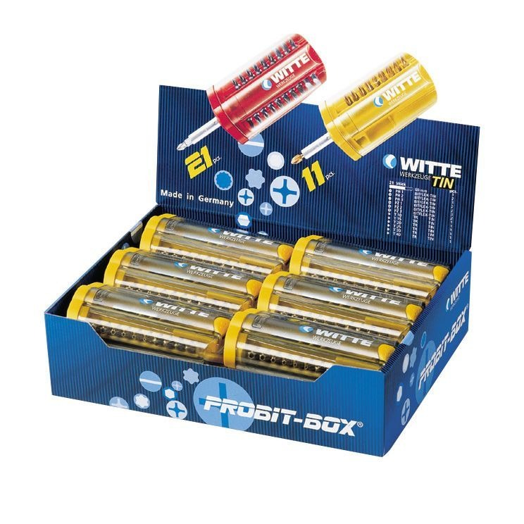 Witte 27786 - Coffret de 21 embouts de tournevis PROBIT-BOX (Type Standard Rouge)