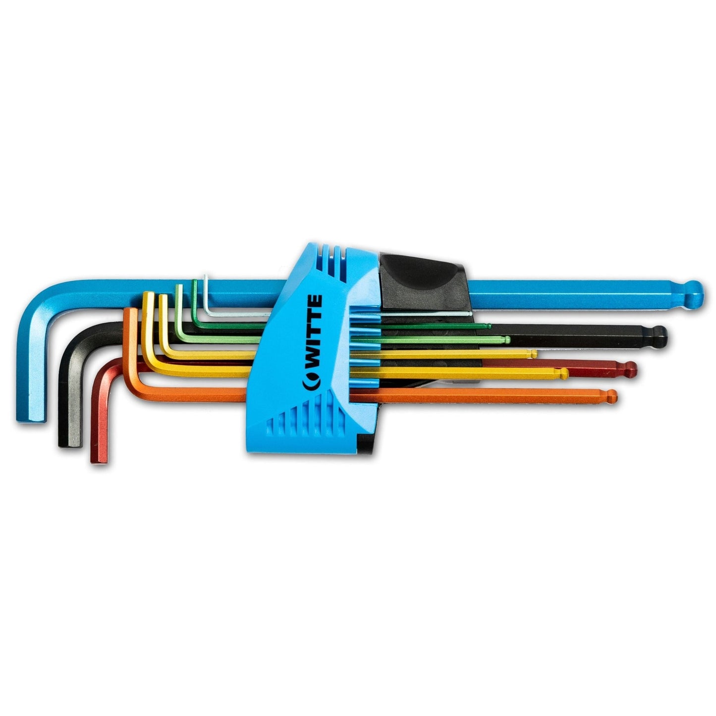 Witte 45035 - Set of 9 long Allen keys with colored ball