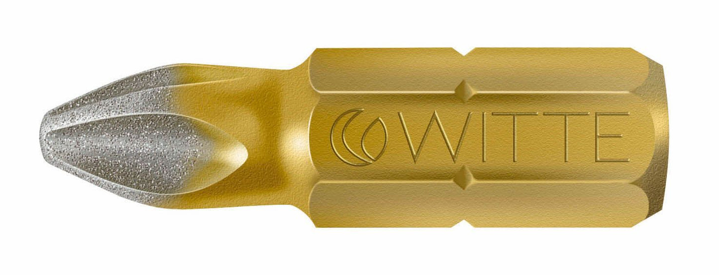 Witte Punta Phillips (PH) DIAMOND guía 1/4" corta - Ferrotecnia