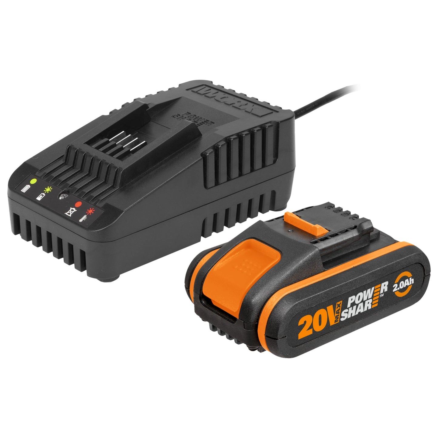 Worx WA3601 - Batería 20V 2Ah POWERSHARE + Cargador WA3860 - Ferrotecnia